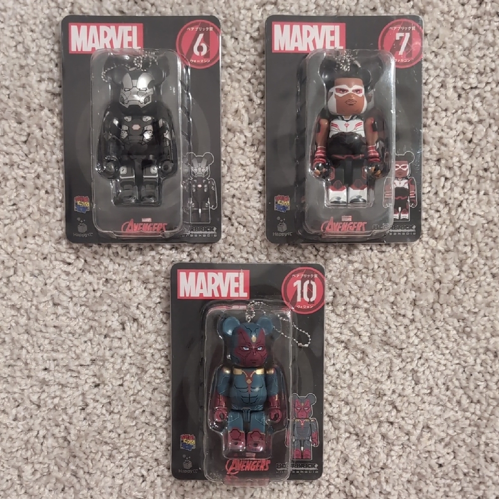 Marvel Avengers Bearbrick Action Figure Trio